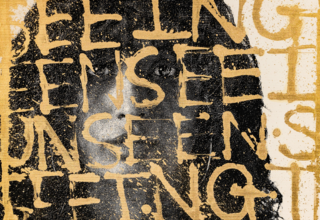 Golden text 'Seeing the Unseen' is layered over a woman's face in black and white.