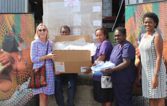 UNFPA delivers Midwifery Kits to the National Department of Health in Port Moresby.