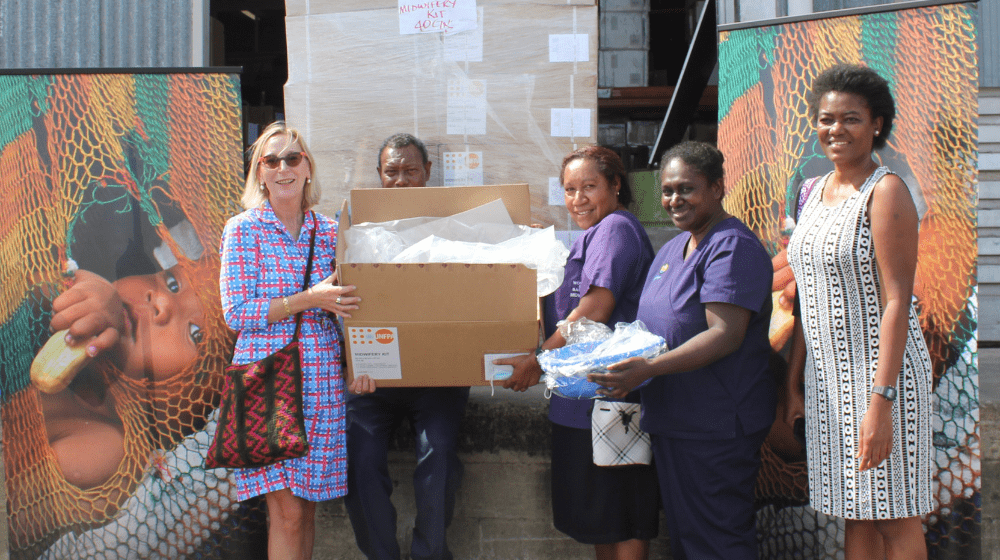 UNFPA delivers Midwifery Kits to the National Department of Health in Port Moresby.