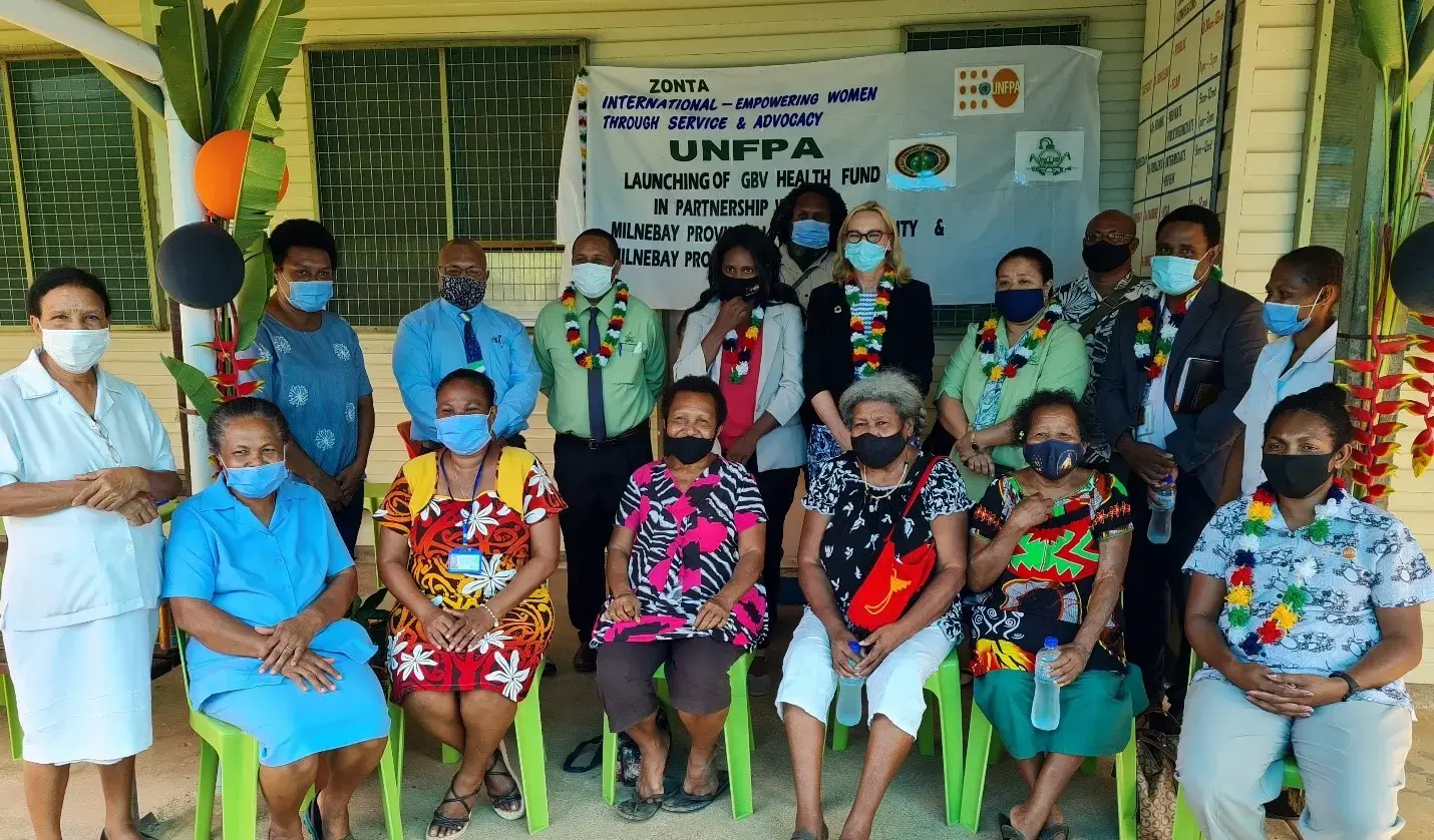 With support from Zonta International, UNFPA launches the project “Strengthening national health sector capacity to deliver survivor-centred response to gender-based violence survivors in Papua New Guinea”