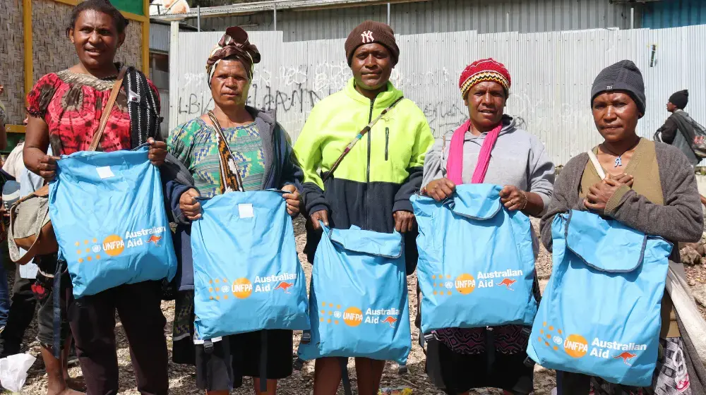 UNFPA Delivers Essential Hygiene Supplies to Women and Girls Affected by Violence in Porgera, Enga Province